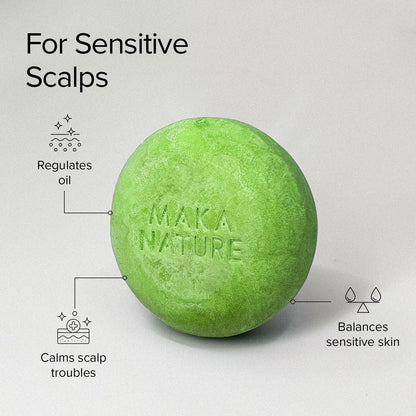 Maka Nature Low-Carbon Shampoo Bar | Korean K-Beauty Haircare with Natural Ingredients for Scalp & Hair Types | Vegan, Eco-Friendly, pH balanced, 3.35oz (Rosemary)