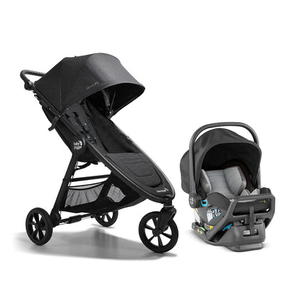 Baby Jogger City Mini GT2 All-Terrain Travel System Includes City GO 2 Infant Car Seat Opulent Black