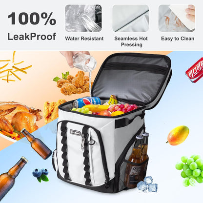 Beach Cooler Backpack for Men 36cans Insulated Backpack Cooler Lunch Bag for Women Camping Hiking Picnic Travel for 18 Hours Cooling 30L