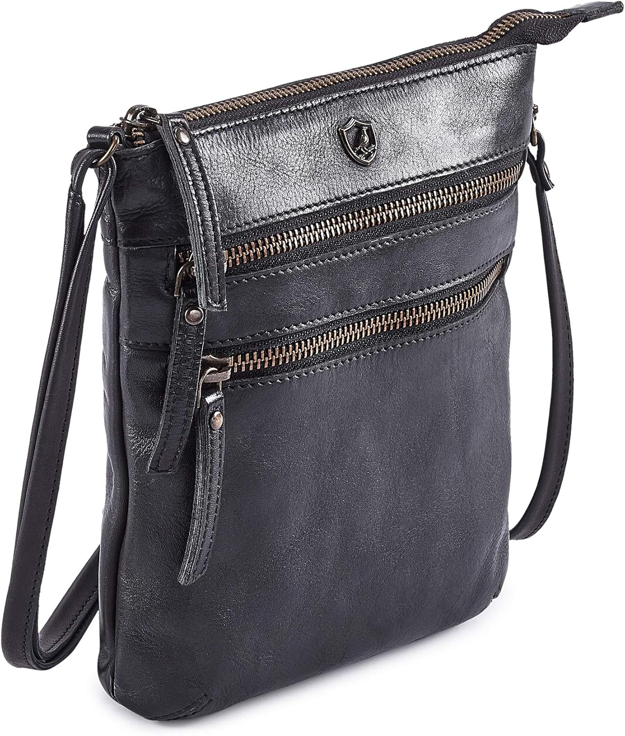 Crossbody Sling Bag for Women Small Real Leather Purse Vintage Travel Crossover Shoulder Bag Handmade
