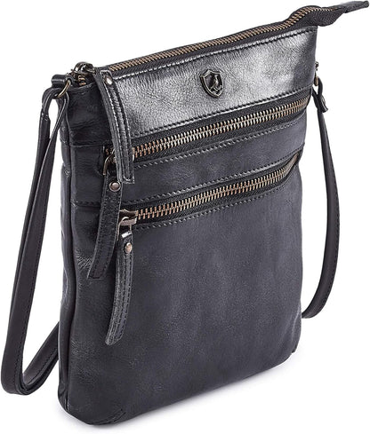 Crossbody Sling Bag for Women Small Real Leather Purse Vintage Travel Crossover Shoulder Bag Handmade