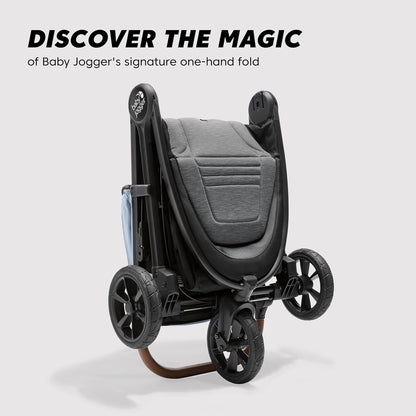 Baby Jogger City Mini GT2 Single Stroller Eco-Friendly Series Slate Fog Four-Way Use with Infant Car Seat Adapters Included