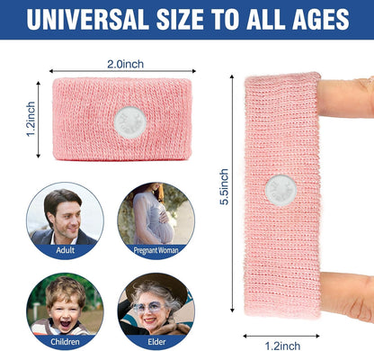 Motion Sickness Bands Anti Nausea Wristband for Adult and Kids Morning Sickness Relief for Pregnant Women Acupressure Nausea Relief for Car, Sea, Air Sickness - 2 Pairs Blue, Pink