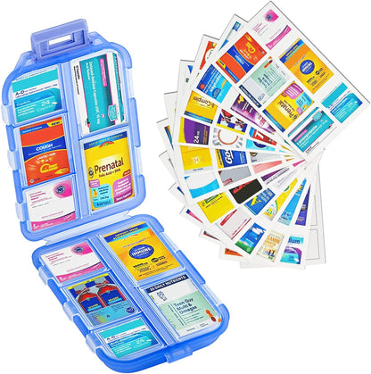 Small Pill Case Travel Pill Box Cute Pill Organizer for Purse Portable Daily Medicine Organizer 10 Compartment Pill Holder for Vitamins, Fish Oil, Supplements