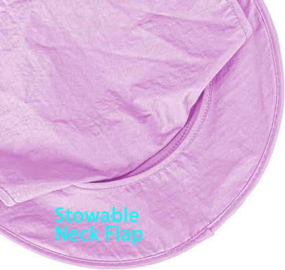 Sun Hats for Men Women Fishing Hat UPF 50+ Breathable Wide Brim Bucket Hats Summer UV Protection Safari Hat with Neck Flap