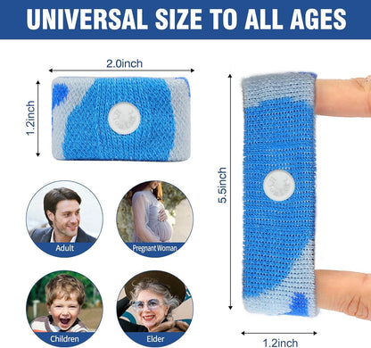 Motion Sickness Bands Anti Nausea Wristband for Adult and Kids Morning Sickness Relief for Pregnant Women Acupressure Nausea Relief for Car, Sea, Air Sickness - 1 Pair Camo Blue