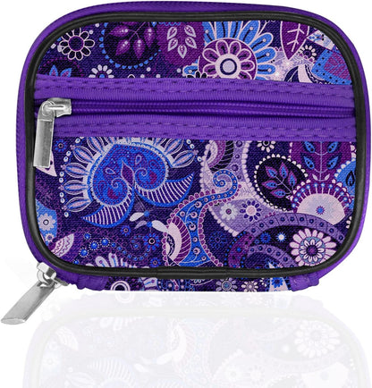 Serfeymi Weekly Travel Pill Organizer Case for Purse with Removable 7 Day Box, Fashionable Pill Container for Medicine, Vitamin, Supplement - Purple 01