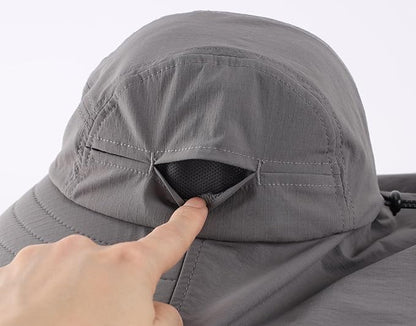 Home Prefer UPF 80+ Sun Hat for Men Women Wide Brim Sun Hat with Neck Flap Summer Safari UV Protection Gardening Fishing Hat