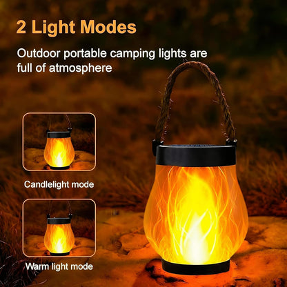 Kaliqo Solar Lantern Outdoor Lights Solar Lantern Waterproof Flickering Flame Hanging Lanterns for Patio Yard Garden Decor (6 Pcs)