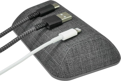 Smartish® Magnetic Cord Holder - Bigger Cable Wrangler Organizer with Magnet Clips for Charger Management on Desktop, Nightstand, or Side Table - Holds 6+ Cables - No. 2 Pencil Gray
