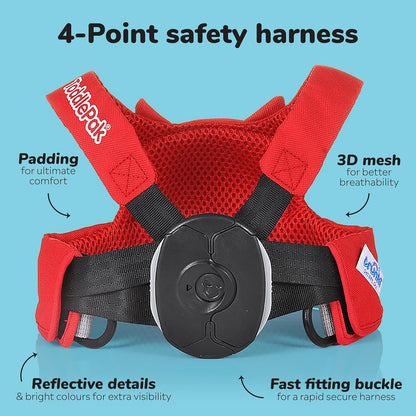 Trunki Toddler Leash - Fuss Free Toddler Walking Reins & Kids Safety Harness | Baby Leash for Kids – Felix Fox (Red)