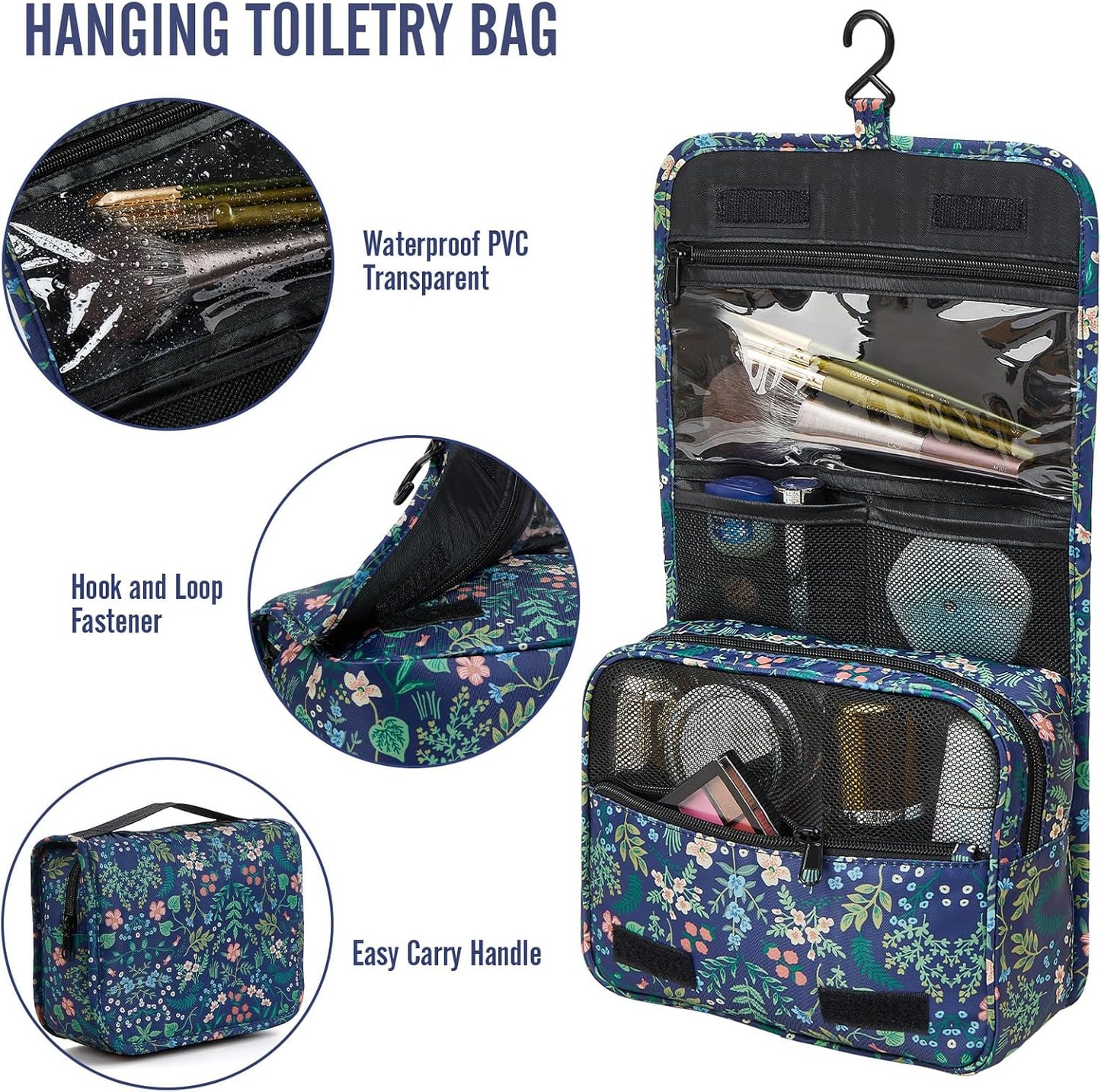 Veken 8 Set Packing Cubes for Travel Essentials, Suitcase Organizer Bags in 4 Sizes, Carry-On Luggage Accessories with Large Laundry & Hanging Toiletry Bag, Must-Have for Airplane, Road Trip & Camping
