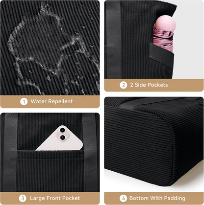 Tote Bag for Women with Zipper, Travel Tote Bags with Compartments Large Shoulder Bag Handbag for Gym Work School