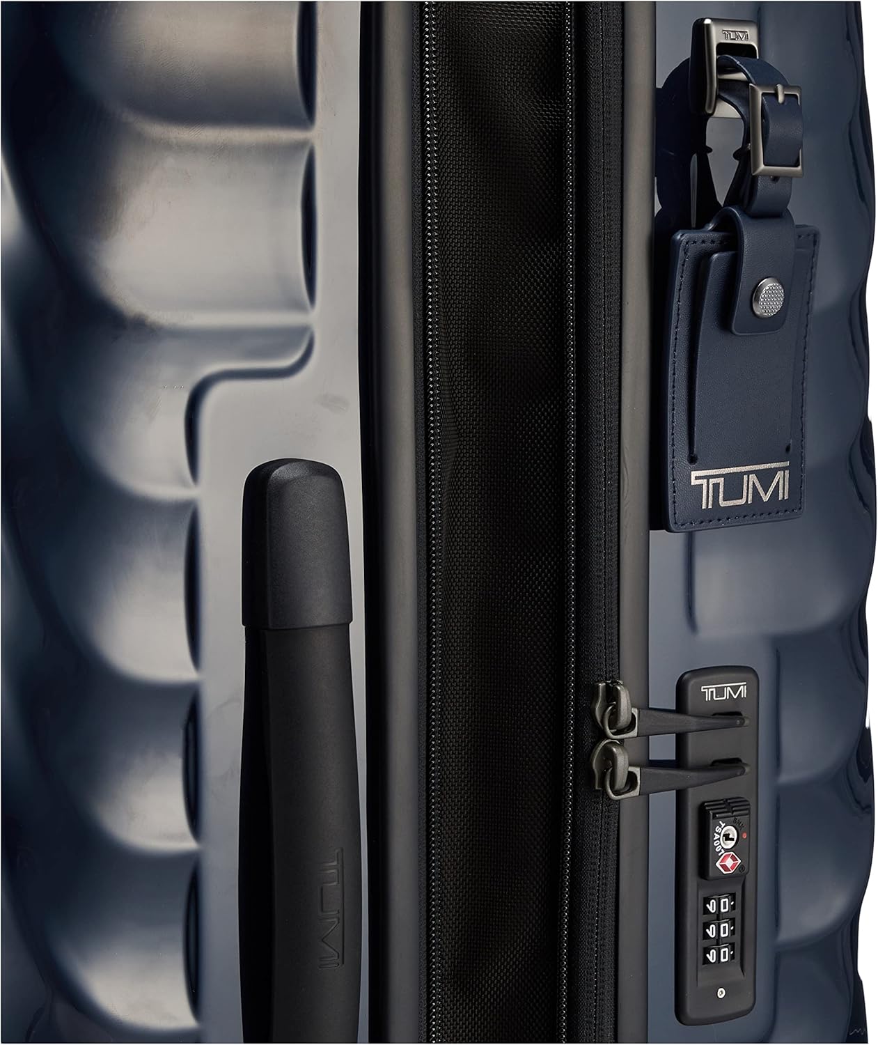 TUMI - 19 Degree Medium Checked Luggage 4 Wheeled Packing Case - Hard Shell Suitcase - 26.0" X 17.5" X 10.0" - Navy