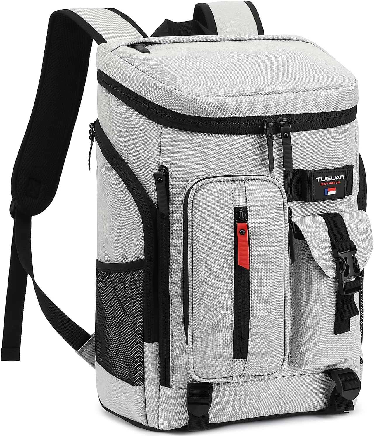 TUGUAN Cooler Backpack 36 Cans Insulated Leak Proof Lightweight Lunch Backpack for Men Work Portable Travel Thermal Bag Compartment Camping Hiking Beach Pincnic Cooler for Women