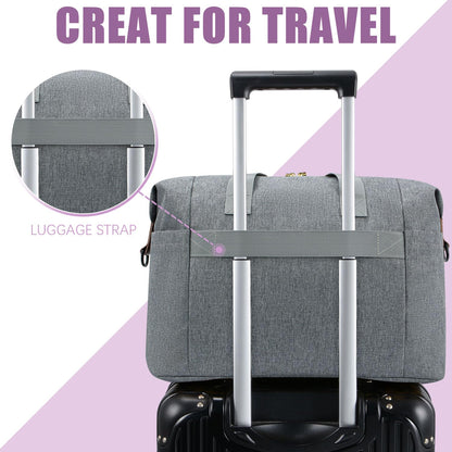Tuwubi Diaper Bag Tote,Baby Diaper Bag with Pacifier Case Large Travel Diaper Tote Caddy for Mom and Dad Multifunction Large Baby Bag - M-Light Grey