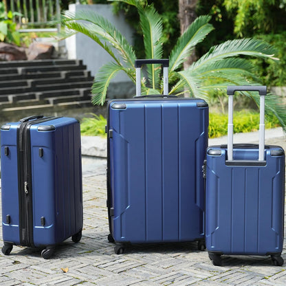 Merax Luggage Sets of 2 Suitcases With Wheels, Expandable and Lightweight, TSA Lock, Hardside Spinner Carry On Luggage (20 28 inch Blue)