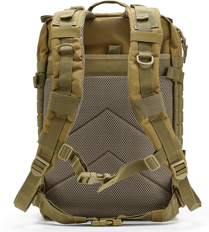 QT&QY 45L Military Tactical Backpacks For Men Camping Hiking Trekking Daypack Bug Out Bag Lage MOLLE 3 Day Assault Pack