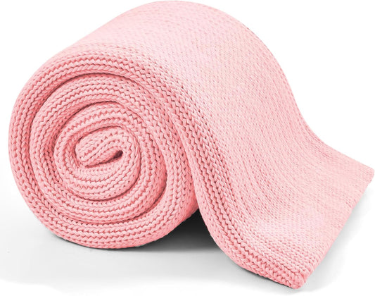 L'AGRATY Knitted Weighted Blanket - 48"x72" 15lbs Cooling Chunky Knit Heavy Blanket for Adults Braided Crochet Throw Thick Cable Yarn Knit Decorative No Beads Evenly Weighted Machine Washable