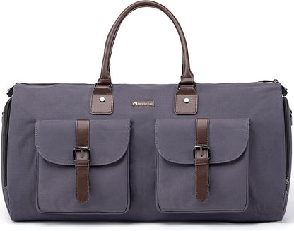 Modoker Garment Convertible Weekender Bag,Carry on Canvas Garment Duffle Bag Heavy Duty Overnight Bags for Men Women