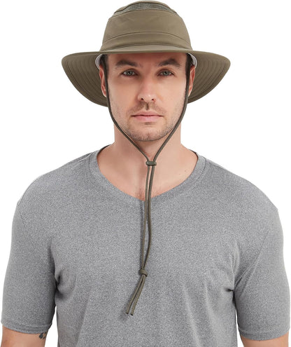Cimarron Wide Brim Safari Sun Hat for Women & Men – UPF 50+ Outdoor Fishing Hat | Hiking, Running Travel Sun Protection Hat
