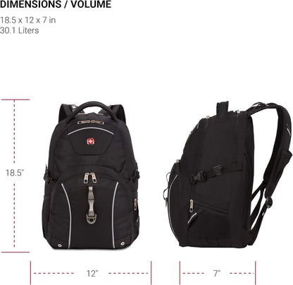 SwissGear 3258 Laptop Backpack, Black, 18.5-Inch