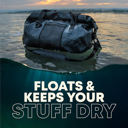 Earth Pak Waterproof Duffel Bag - Heavy Duty Motorcycle Dry Bag with Large Storage Space Perfect for Traveling, Camping, Kayaking, Fishing & Canoeing Bag 50L/70L/90L/120L Sizes