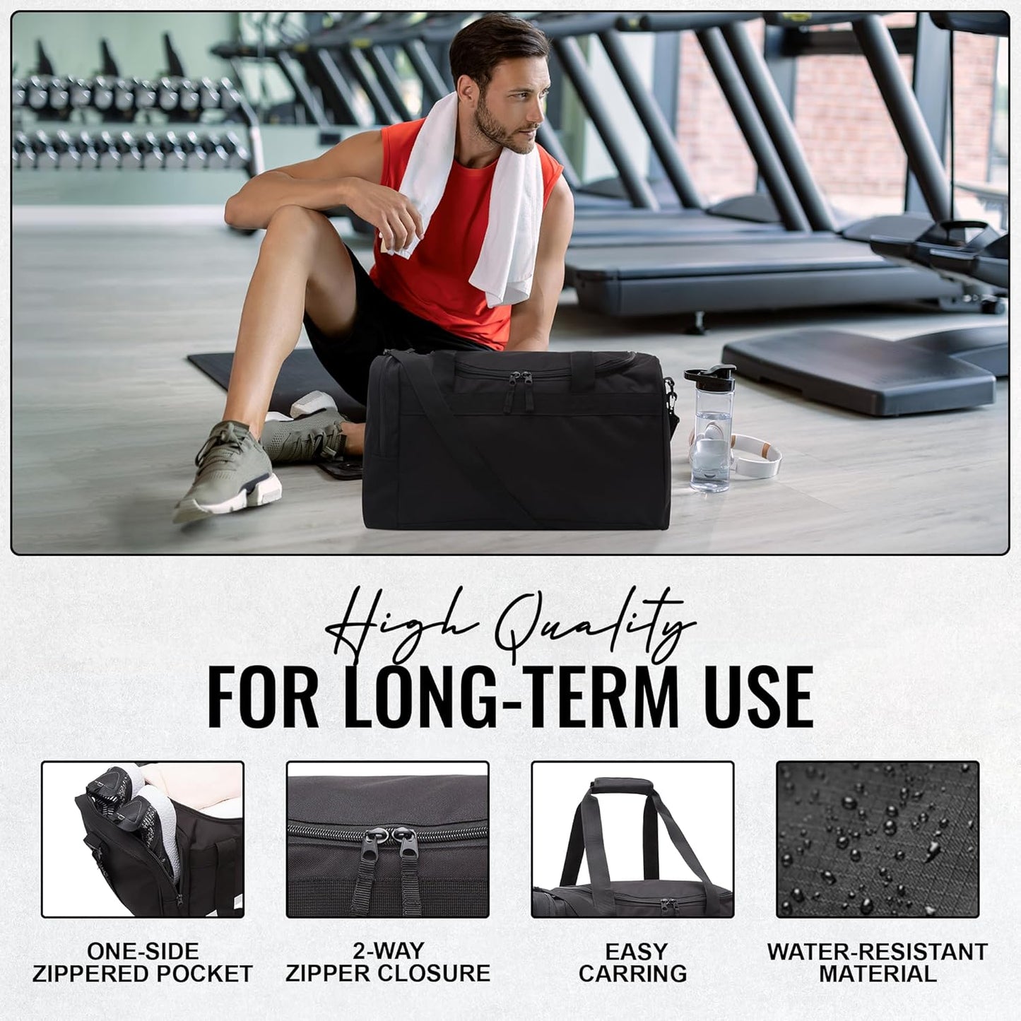 Jetstream Heavy Duty Multi Pocket Durable Sports Gym Equipment Travel Duffel Bag