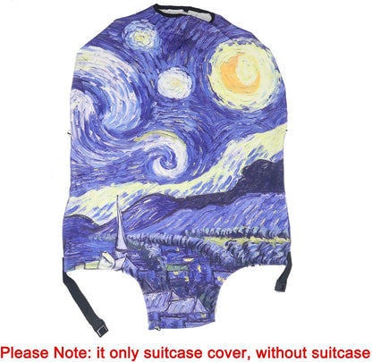 MosaiRudo Thicker Luggage Cover Elastic Suitcase Cover Protector Fits 18-32 Inch Suitcase Travel Accessories (Starry Sky, M)