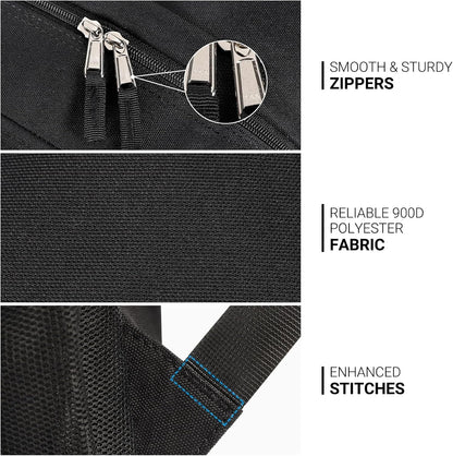 ZORFIN 26L Black Backpack for College, and Travel: Water Resistant Bookbag