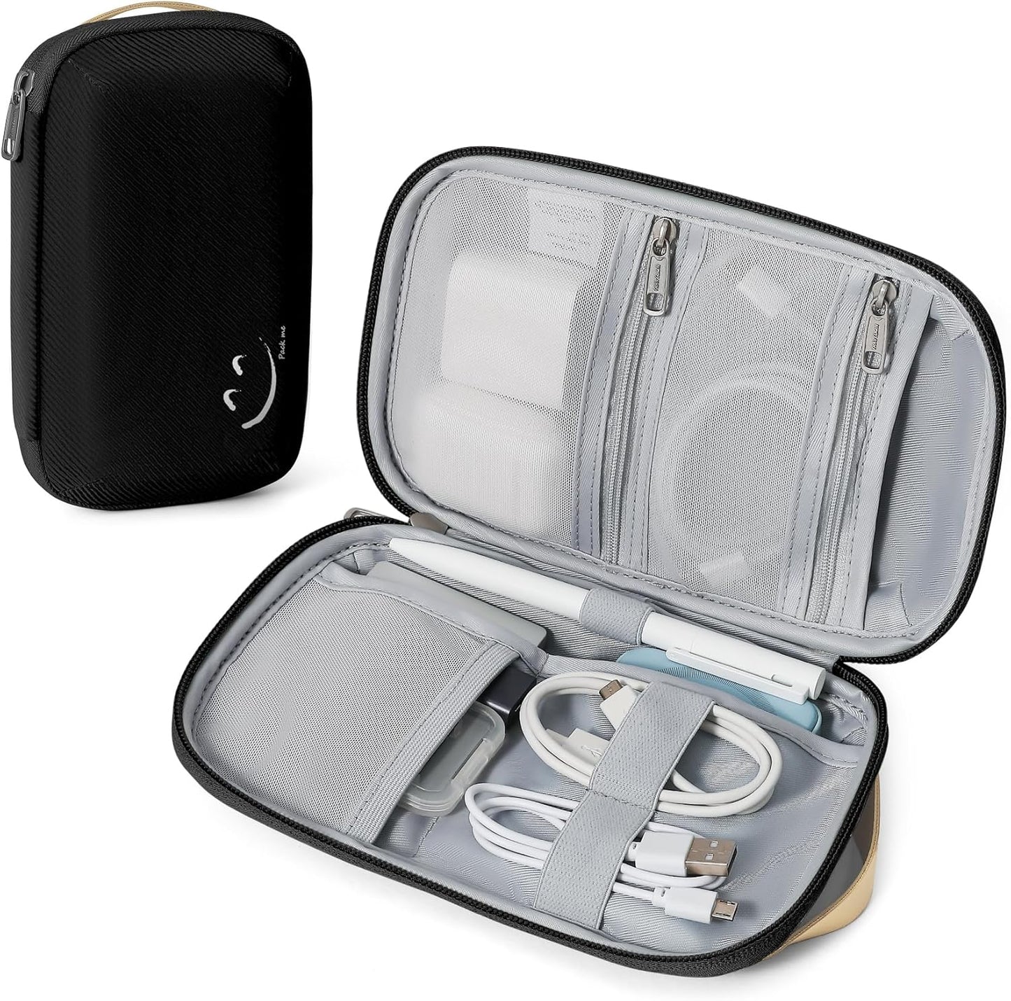 Travelkin Travel Cord Organizer, Small Electronic Organizer Travel Case, Cable Organizer Bag For Cords,Chargers Phone, Sd Card,Usbs