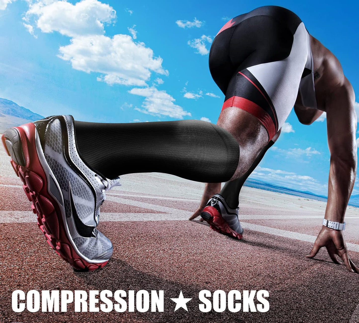 CHARMKING Compression Socks for Women & Men Circulation (3 Pairs) 15-20 mmHg is Best Support for Athletic Running Cycling