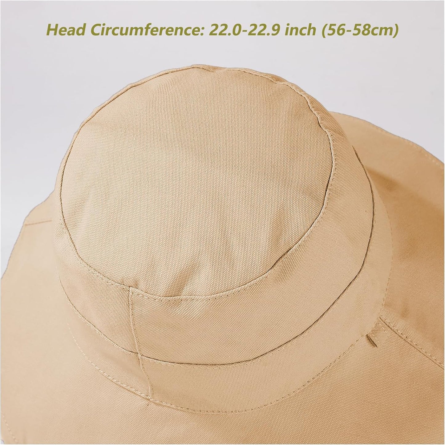 vidsel Womens Sun Hats Wide Brim Reversible Bucket Cotton Hat Packable Summer Travel Cap with Hat Clip,UV Protection