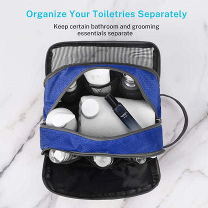 Gonex Travel Toiletry Bag Nylon, Dopp Kit Shaving Bag Toiletry Organizer Blue