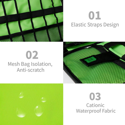 Electronics Organizer Travel Case,Electronic Accessories Storage Bag,Portable Waterproof Cable Organizer Bag,Travel Cord Organizer Bags for Small Charging Cord Storage,SD Card-Green