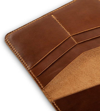 PEGAI Standard Full Grain Crazy Horse Leather Passport Holder | Custom Travel Passport Cover & Organizer | Handcrafted Leather Passport Wallet for Men and Women | Pike (Taba)