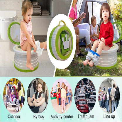 SunnySmile Portable Toilet for Kids,Portable Potty Seat for Toddler Travel,Travel Potty with Travel Bag, Applicable to Camping, Indoor/Outdoor Use, Includes 75 Replacement Bags
