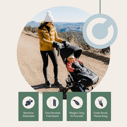 Colugo Navy Stroller - Lightweight, Compact, One Hand Fold, Travel Stroller with Rain Cover, Backpack and Cup Holder, JPMA Certified, UPF 50+ Canopy, 2 Seat Recline Positions, 16 lbs, Toddler