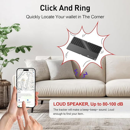2025 [Apple MFi Certified] (iOS Only) Bluetooth Tracker Smart Finder for Apple Find My, iPhone Card Wallet Finder GPS Tracker, 5-10 Years Battery, Keys Finder and Item Locator for Keys, Bags, Passport