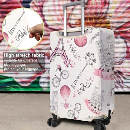 Travel Luggage Cover Suitcase Protector Fits 18-32 Inch Wheel Covers PatternedTravel Related Items Flower Luggage Protector Elastic XL