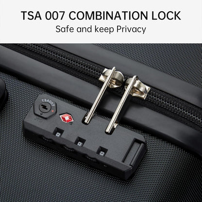MILADA Hard Case Luggage, 24 Inch Luggage With Spinner Wheels, Checked Luggage TSA Approved Medium Suitcase Checked Bag For Women Men Business, Grey