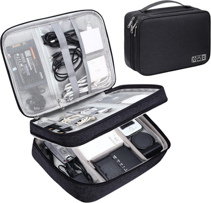 CILLA Electronics Organizer Travel, Travel Cord Organizer Case, Compact Electronics Accessories Bag for Cable, Cord, Charger, Phone