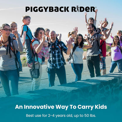 Piggyback Scout Standing Toddler Carrier Backpack - 2-Piece Bundle for Hiking & Travel with Secure Child Safety Harness Included - for Ages 2-4 (Under 50 lbs) - No Accessories Included