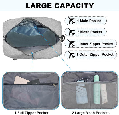 For Spirit Airlines Personal Item Bag 18x14x8 in Underseat Carry-on Luggage foldable Travel Duffle Bag for Airplanes(30L, Dark Grey)
