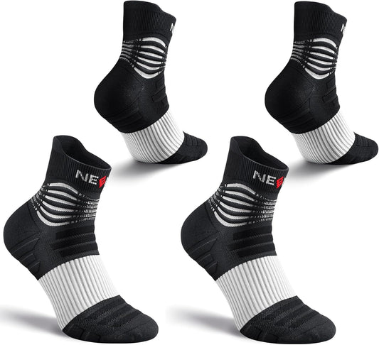 NEENCA Medical Compression Socks for Women & Men Circulation—2 Pairs, Ankle Compression Stockings for Pain Relief, Plantar Fasciitis, Swelling, Running, Nurses, Travel, Pregnancy, Flying. 20-30 mmHg
