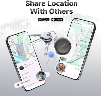 LiTag - Bluetooth Tracker for Android Phones. Google Certified Item Locator. Smart Tracking Tag for Google Find My Device (Find Hub) App. Finder for Keys, Luggage, Suitcase, Backpack, Purse (4 Pack)