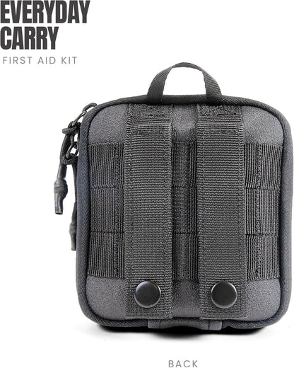 MY MEDIC Everyday Carry First Aid Kit - Emergency Survival Essentials, Medical Supplies & Accessories Bag for Travel Car, Home, Boat, Camper or Backpack - Gray
