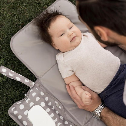 Tiny Twinkle Portable Diaper Changing Pad-Foldable Waterproof Changing Mat&Portable Changing Pad for Travel,Baby Changing Station with Smart Wipes Pocket&Storage (Luna)