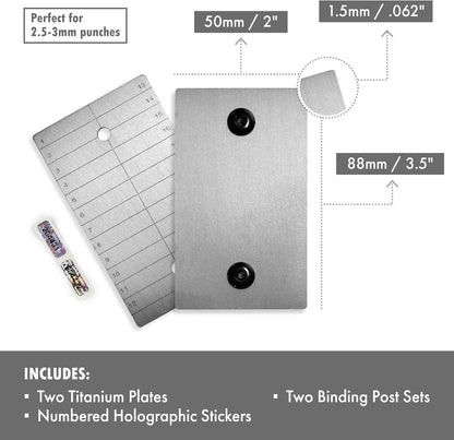 ColdTi - Titanium Bitcoin Seed Plates for Ultra-Secure Ethereum and Crypto Seed Phrase Storage - Premium Seed Phrase Metal - Includes 2 Plates and Seals