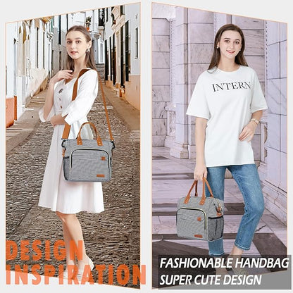 TuErCao Lunch Bag Women Insulated Lunch Box for Work Leakproof Soft Cooler for Picnic Travel Road Trips, Loncheras para Mujer Adult, Stripes